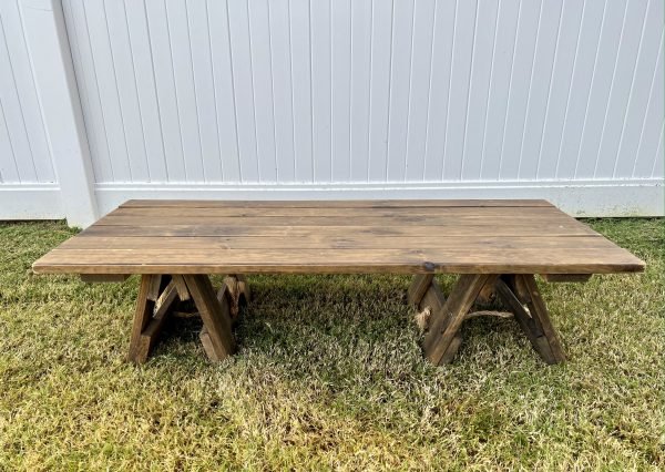 Low Wooden Table - Small 120cm X 53cm - Image 6