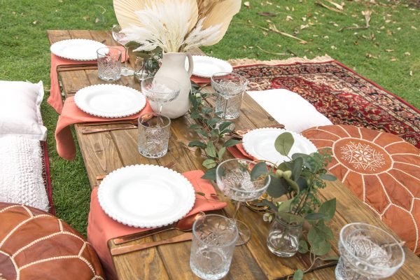 Low Wooden Table - Small 120cm X 53cm