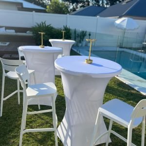 White High Backed Bar Stools